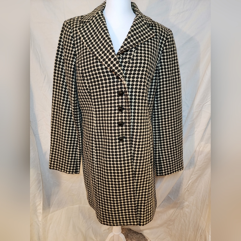 NWOT Ann Taylor Brown & Cream long coat Size 10